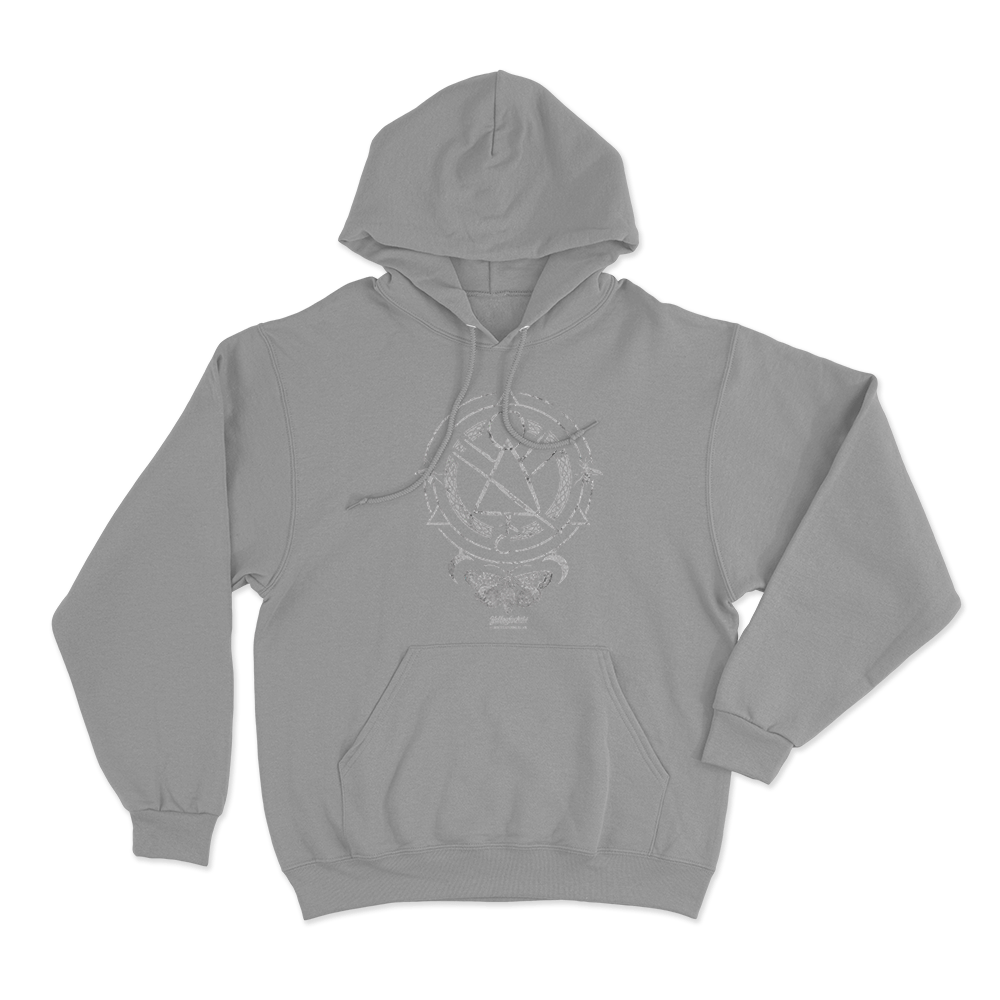Mysterious Rune Symbol Unisex Hoodie Grey Mysterious Rune Symbol Unisex Hoodie Grey