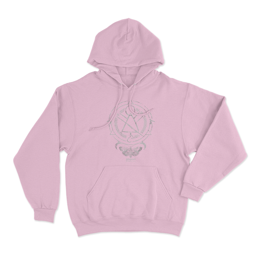 Mysterious Rune Symbol Unisex Hoodie Pink Mysterious Rune Symbol Unisex Hoodie Pink
