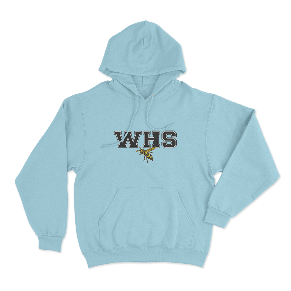 WHS School Logo Unisex Hoodie Sky Blue WHS School Logo Unisex Hoodie Sky Blue