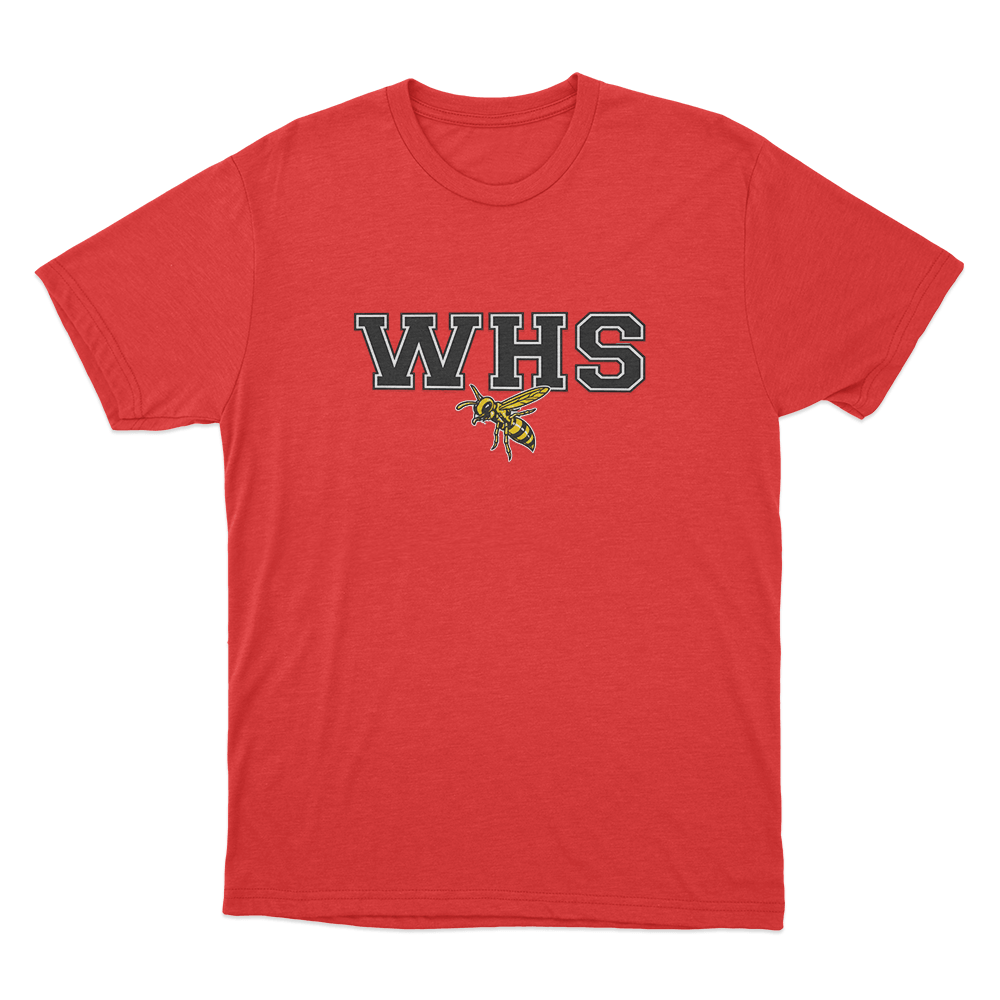 WHS School Logo Unisex T Shirt Red WHS School Logo Unisex T Shirt Red