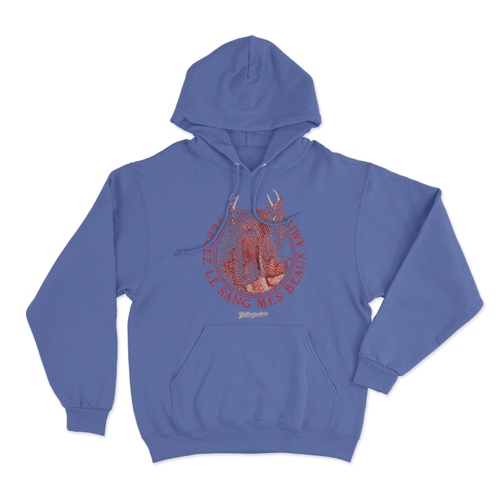 Yellowjackets Antler Queen Mask Unisex Hoodie Blue Yellowjackets Antler Queen Mask Unisex Hoodie Blue