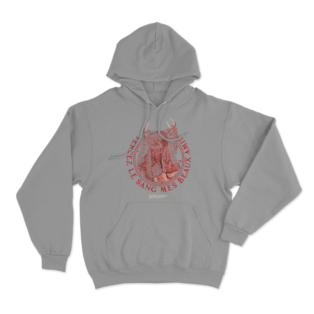 Yellowjackets Antler Queen Mask Unisex Hoodie Grey Yellowjackets Antler Queen Mask Unisex Hoodie Grey