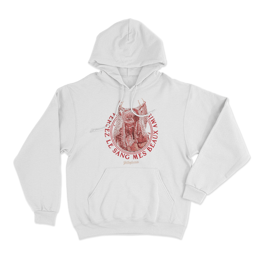 Yellowjackets Antler Queen Mask Unisex Hoodie White Yellowjackets Antler Queen Mask Unisex Hoodie White