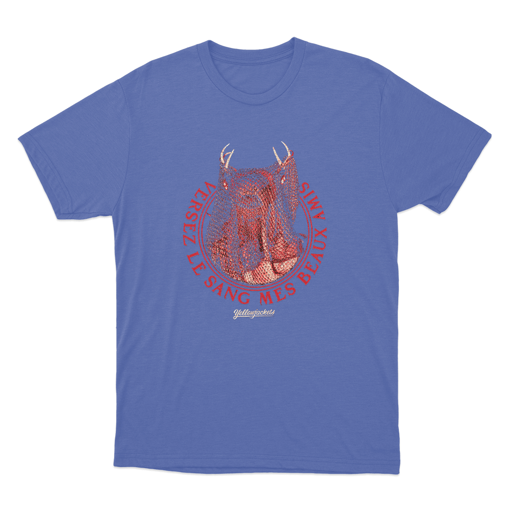 Yellowjackets Antler Queen Mask Unisex T Shirt Blue Yellowjackets Antler Queen Mask Unisex T Shirt Blue