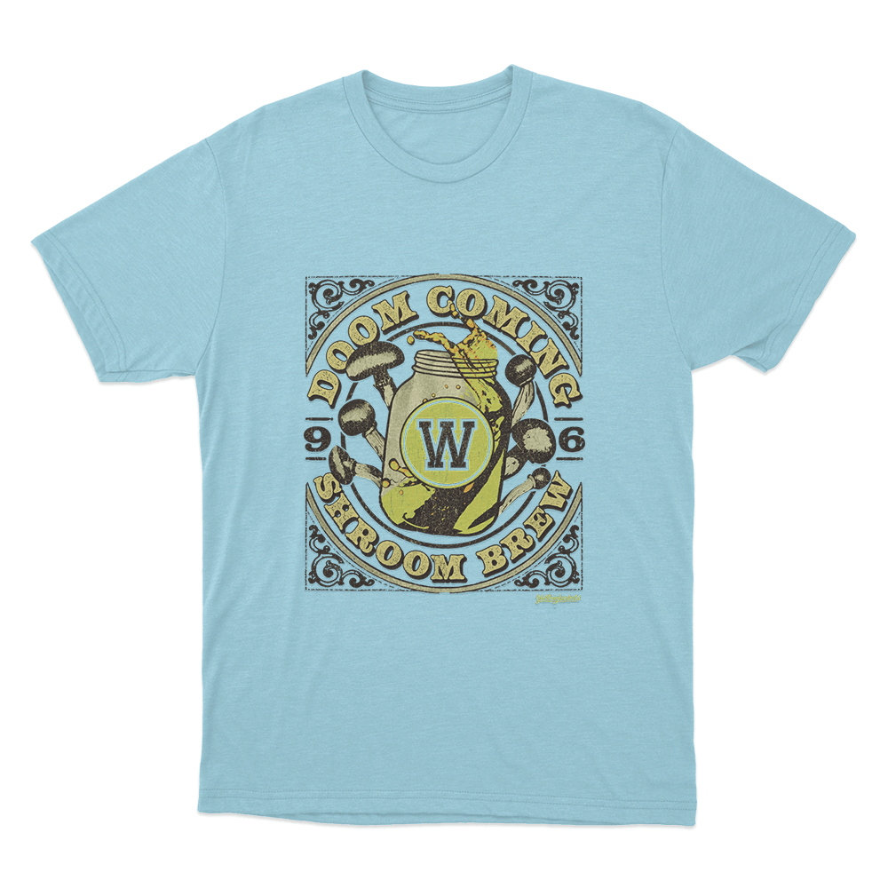 Yellowjackets Doomcoming Shroom Brew Unisex T Shirt Sky Blue Yellowjackets Doomcoming Shroom Brew Unisex T Shirt Sky Blue