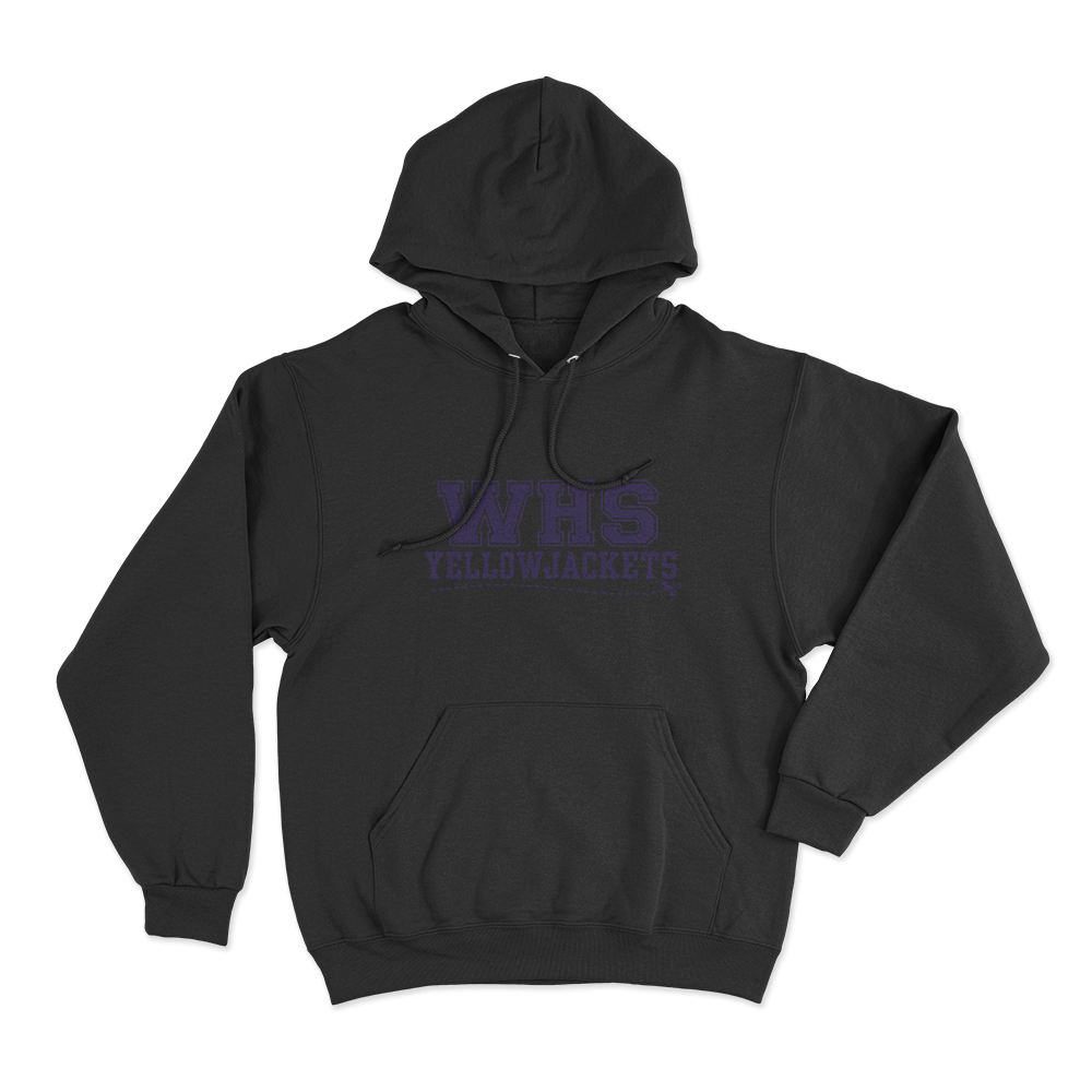 Yellowjackets WHS School Logo Unisex Hoodie Black Yellowjackets WHS School Logo Unisex Hoodie Black