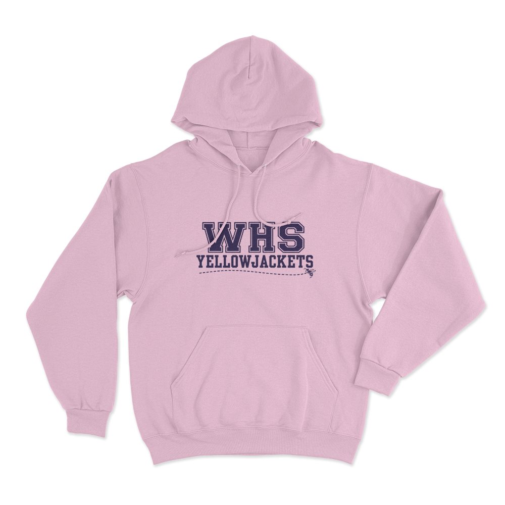 Yellowjackets WHS School Logo Unisex Hoodie Pink Yellowjackets WHS School Logo Unisex Hoodie Pink