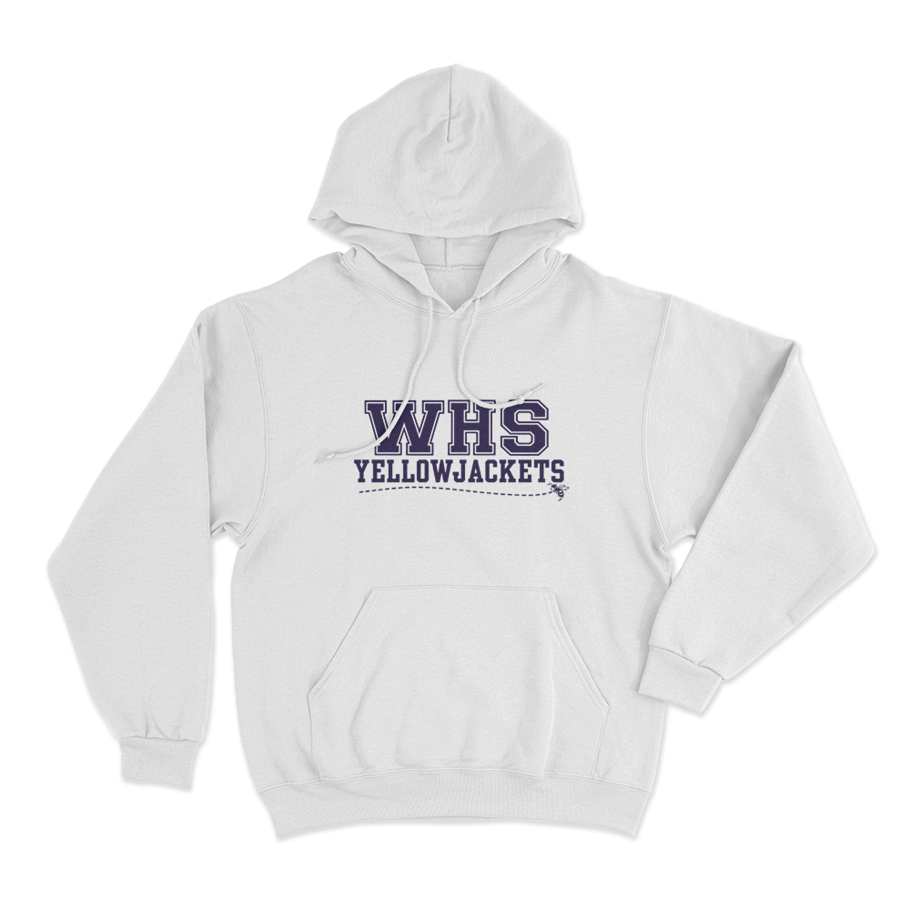 Yellowjackets WHS School Logo Unisex Hoodie White Yellowjackets WHS School Logo Unisex Hoodie White