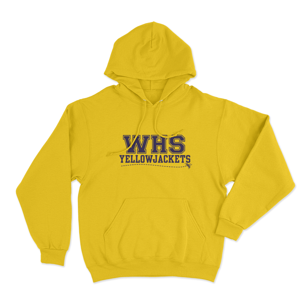 Yellowjackets WHS School Logo Unisex Hoodie Yellow Yellowjackets WHS School Logo Unisex Hoodie Yellow