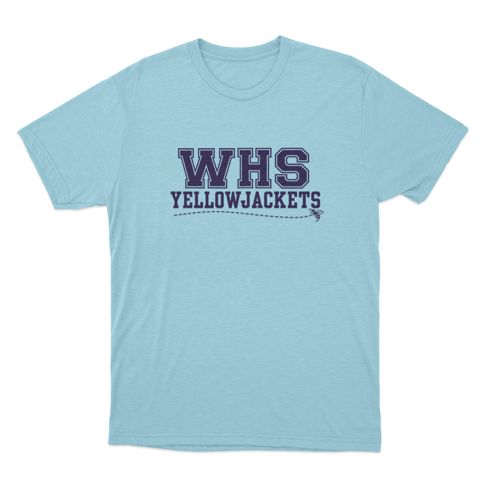 Yellowjackets WHS School Logo Unisex T Shirt Sky Blue Yellowjackets WHS School Logo Unisex T Shirt Sky Blue