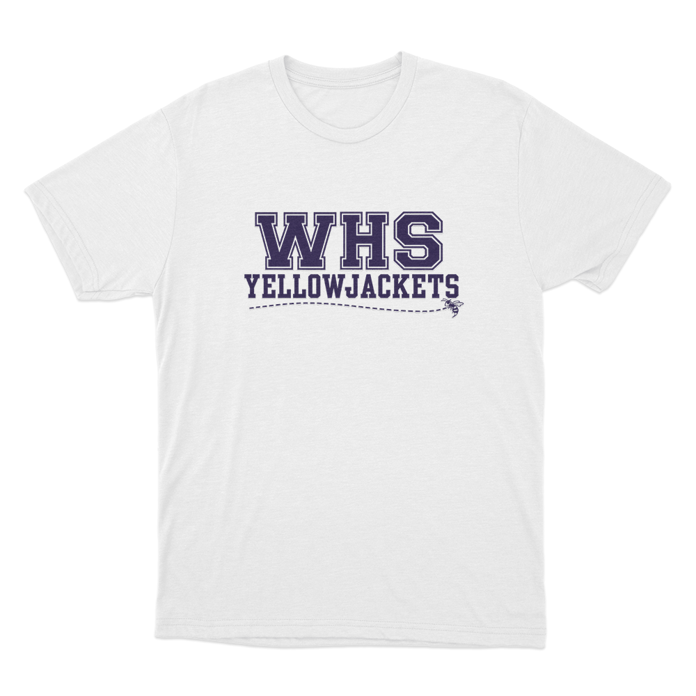 Yellowjackets WHS School Logo Unisex T Shirt White Yellowjackets WHS School Logo Unisex T Shirt White