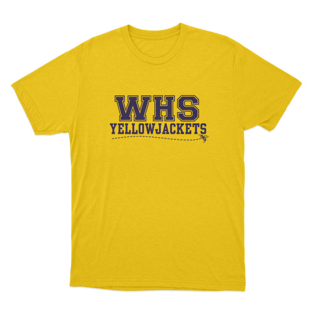Yellowjackets WHS School Logo Unisex T Shirt Yellow Yellowjackets WHS School Logo Unisex T Shirt Yellow