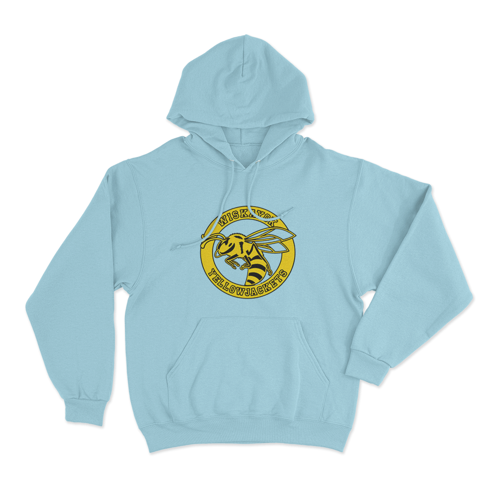 Yellowjackets Wiskayok Varsity Hornet Unisex Hoodie Sky Blue Yellowjackets Wiskayok Varsity Hornet Unisex Hoodie Sky Blue