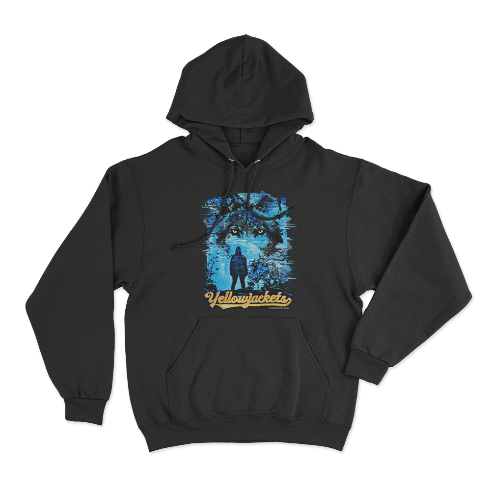 Yellowjackets Wolf TV Glitch Unisex Hoodie Black Yellowjackets Wolf TV Glitch Unisex Hoodie Black