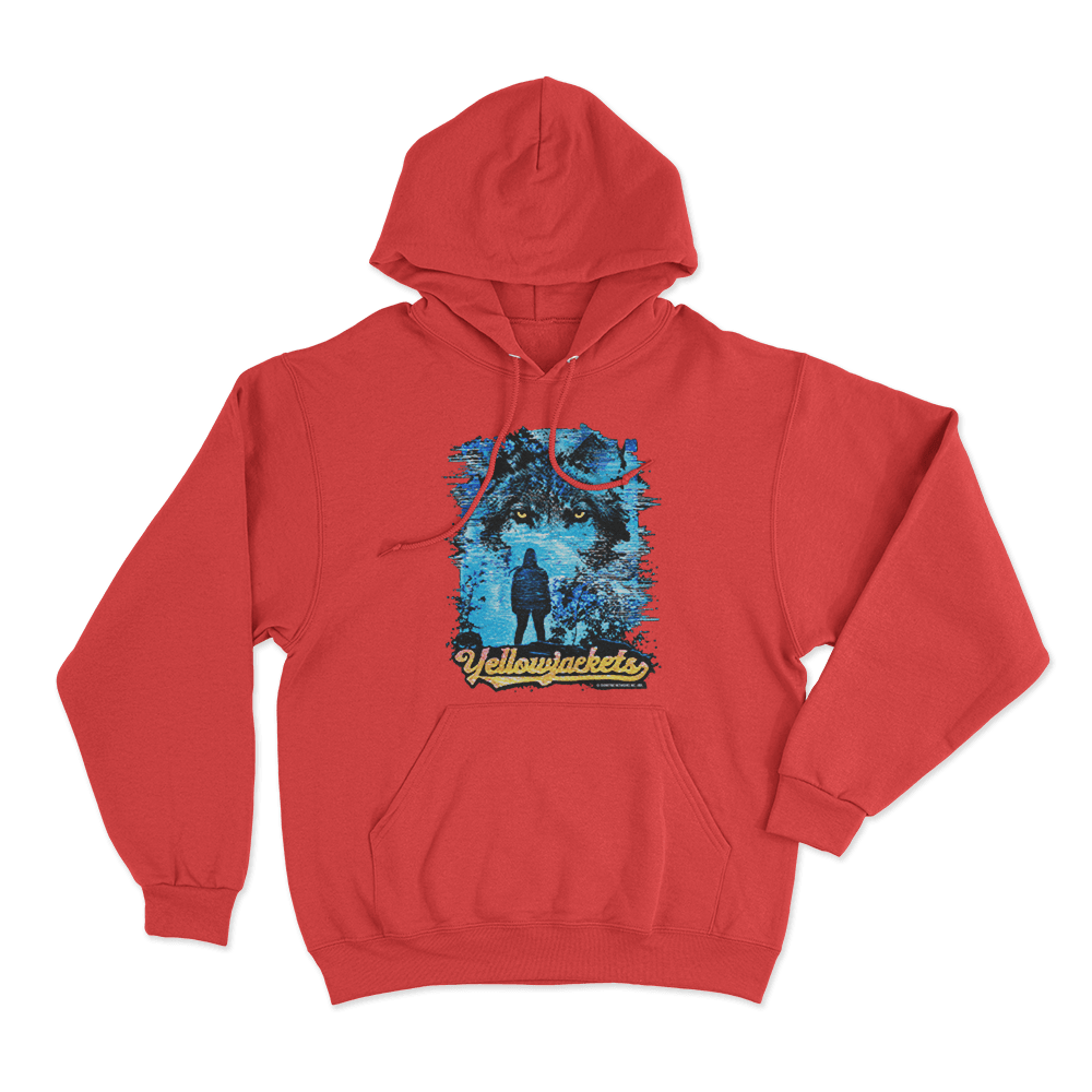 Yellowjackets Wolf TV Glitch Unisex Hoodie Red Yellowjackets Wolf TV Glitch Unisex Hoodie Red