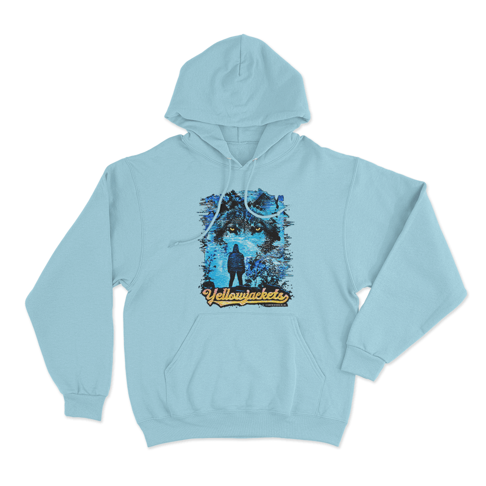 Yellowjackets Wolf TV Glitch Unisex Hoodie Sky Blue Yellowjackets Wolf TV Glitch Unisex Hoodie Sky Blue