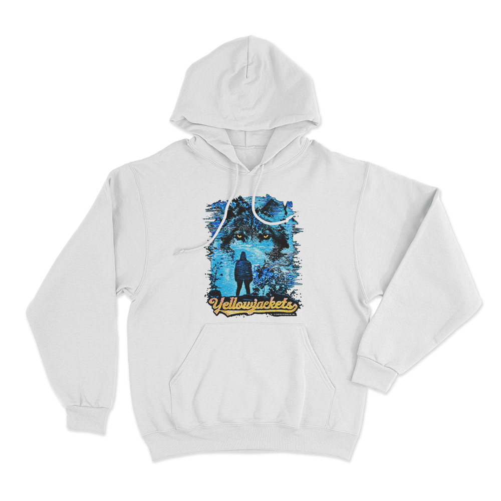 Yellowjackets Wolf TV Glitch Unisex Hoodie White Yellowjackets Wolf TV Glitch Unisex Hoodie White