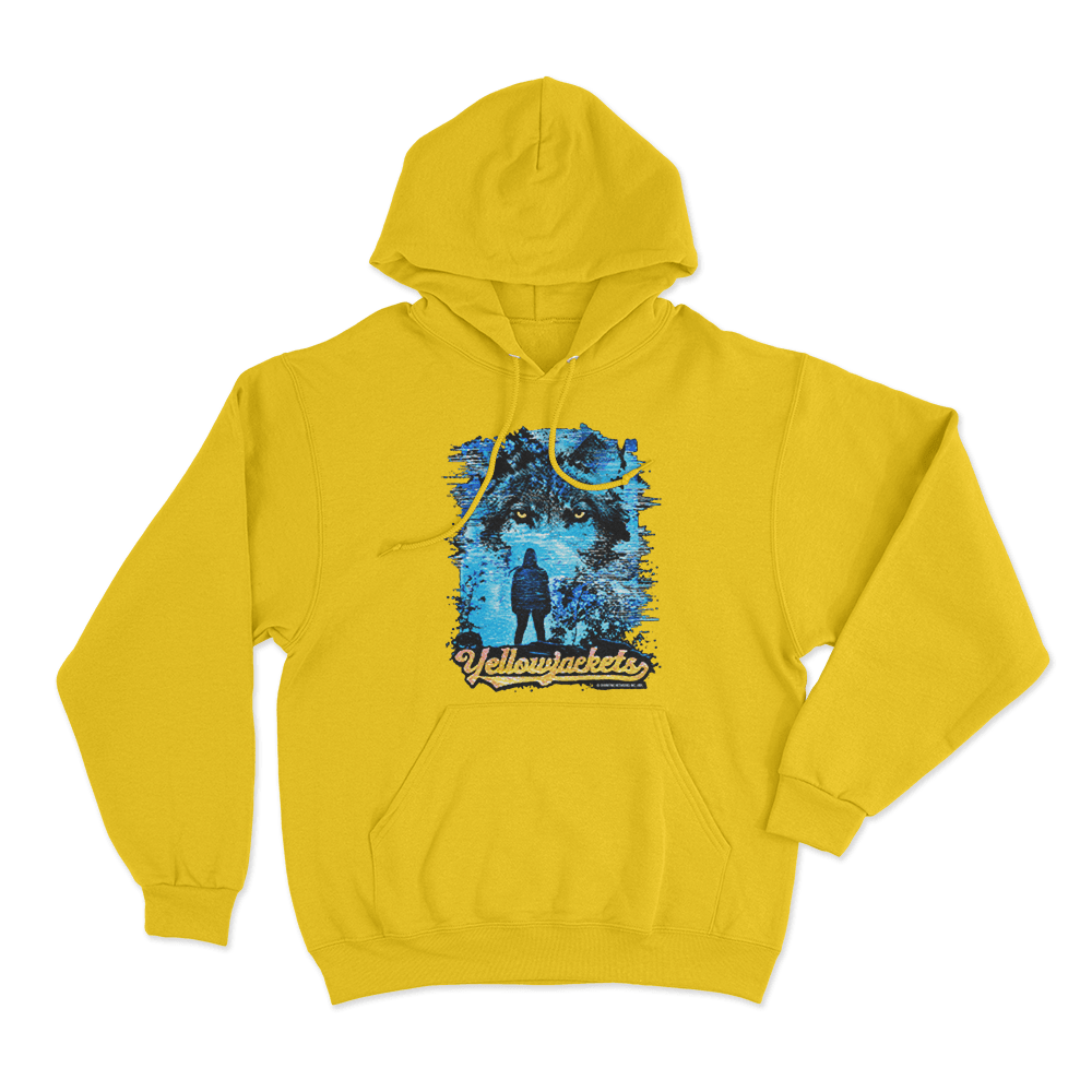 Yellowjackets Wolf TV Glitch Unisex Hoodie Yellow Yellowjackets Wolf TV Glitch Unisex Hoodie Yellow