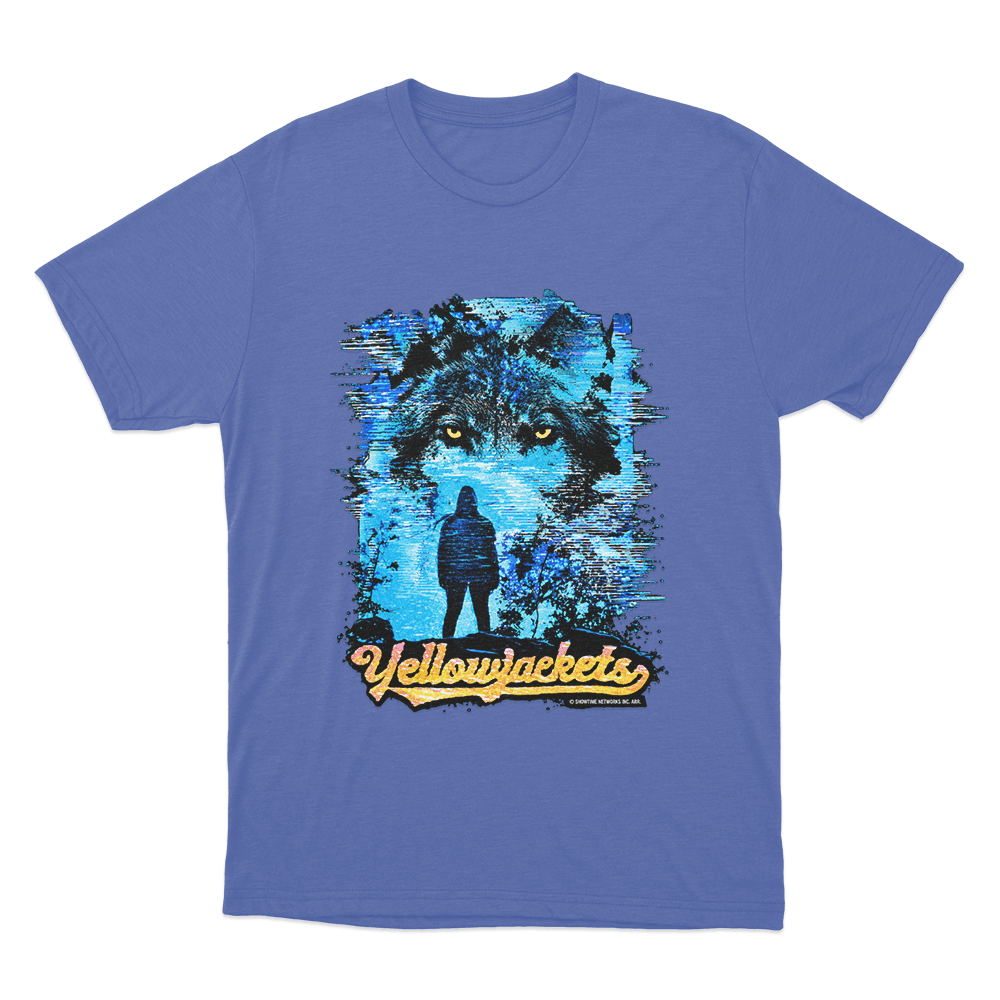 Yellowjackets Wolf TV Glitch Unisex T Shirt Blue Yellowjackets Wolf TV Glitch Unisex T Shirt Blue