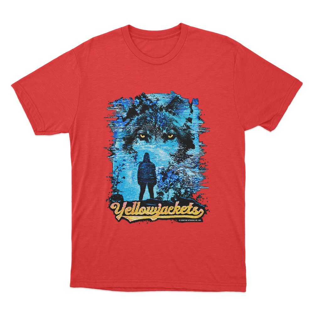 Yellowjackets Wolf TV Glitch Unisex T Shirt Red Yellowjackets Wolf TV Glitch Unisex T Shirt Red